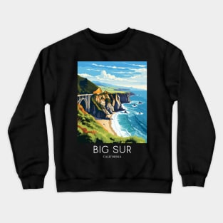 A Pop Art Travel Print of Big Sur - California - US Crewneck Sweatshirt